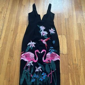 house of cb black flamingo dress